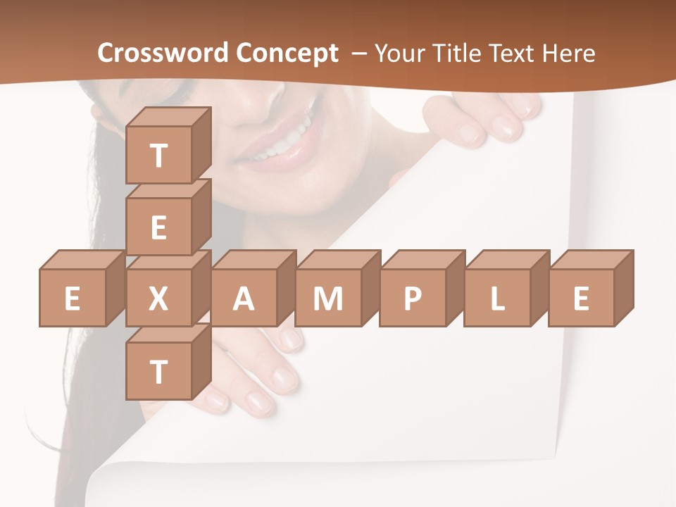 Girl Text White Background PowerPoint Template