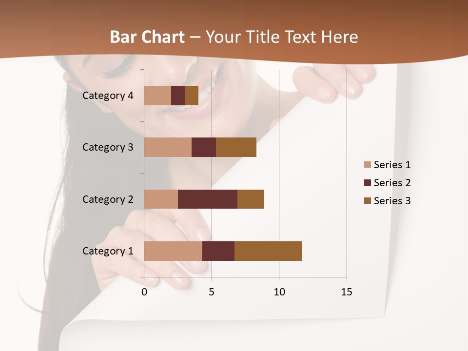 Girl Text White Background PowerPoint Template