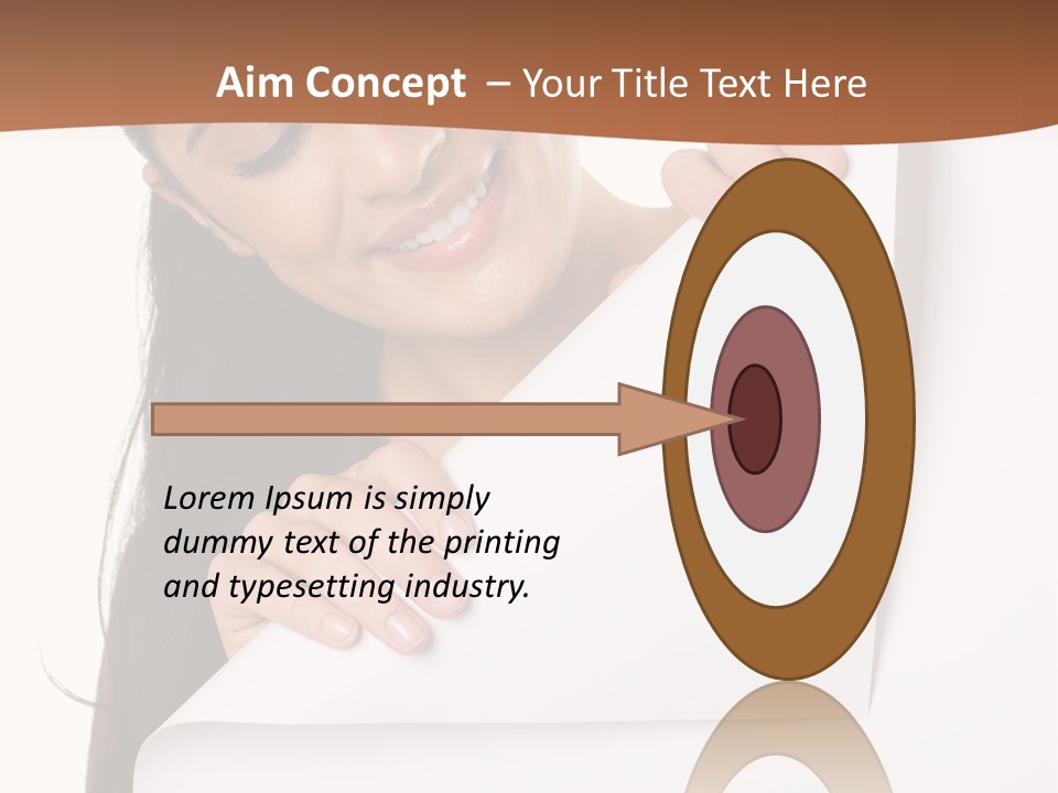 Girl Text White Background PowerPoint Template