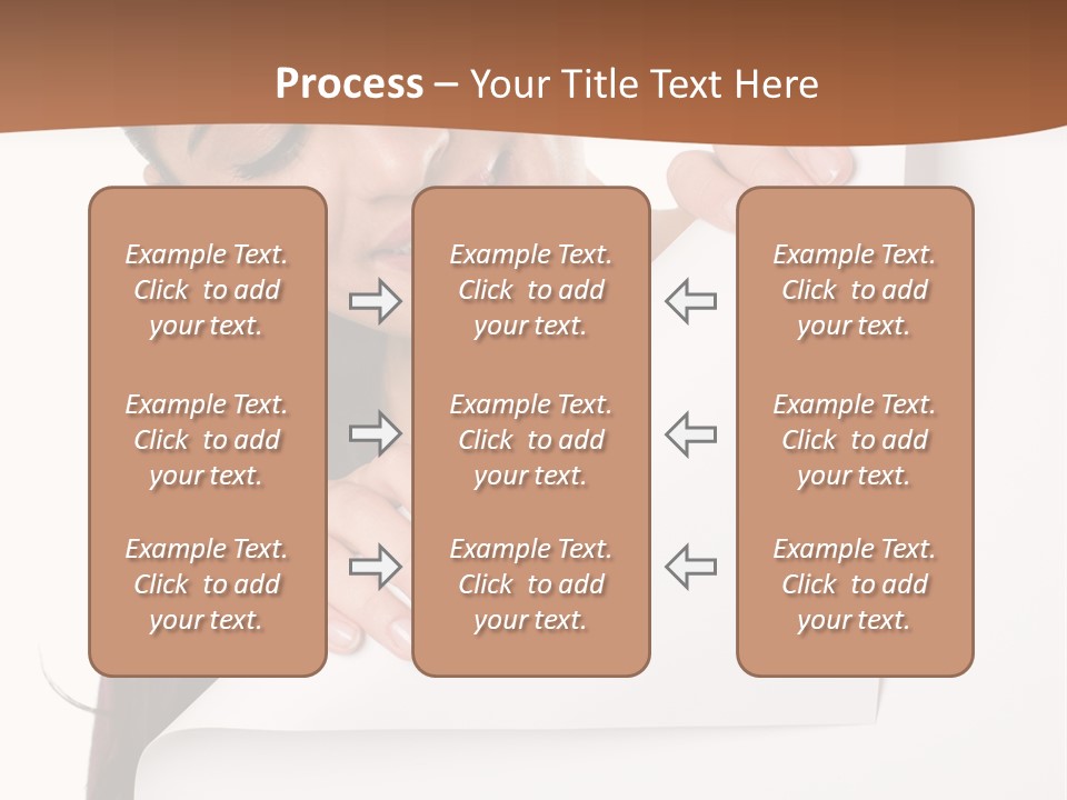 Girl Text White Background PowerPoint Template