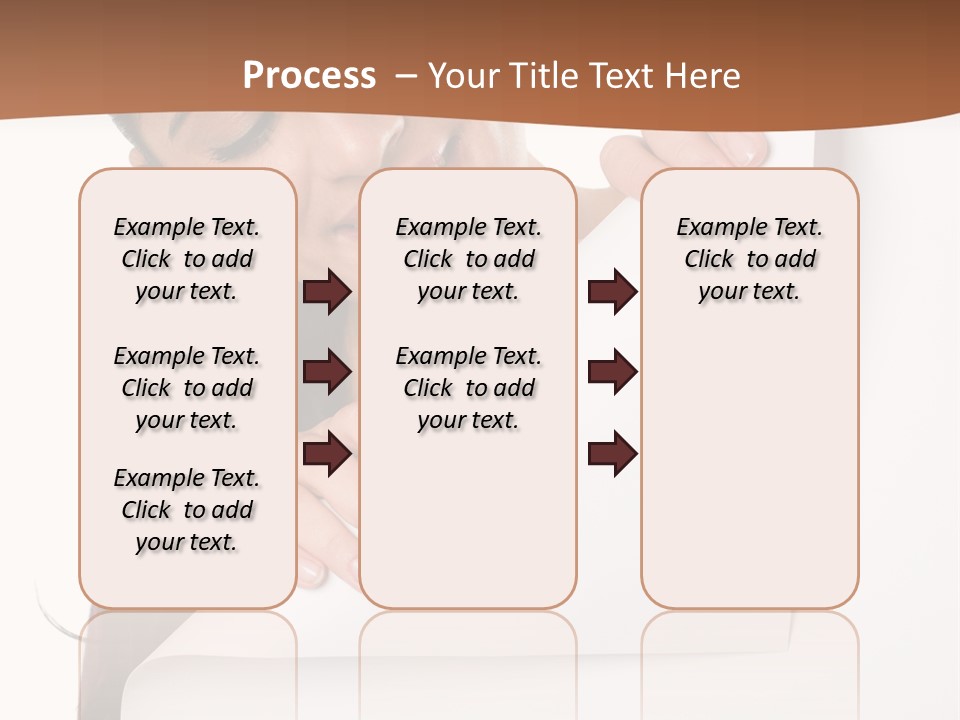 Girl Text White Background PowerPoint Template