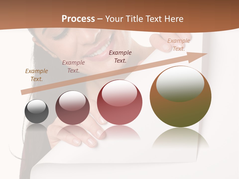 Girl Text White Background PowerPoint Template