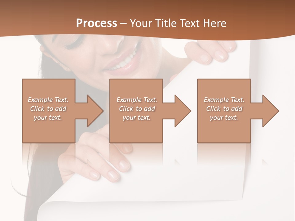 Girl Text White Background PowerPoint Template