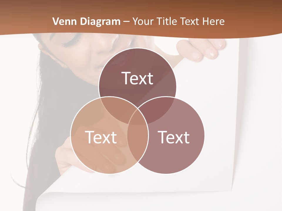 Girl Text White Background PowerPoint Template