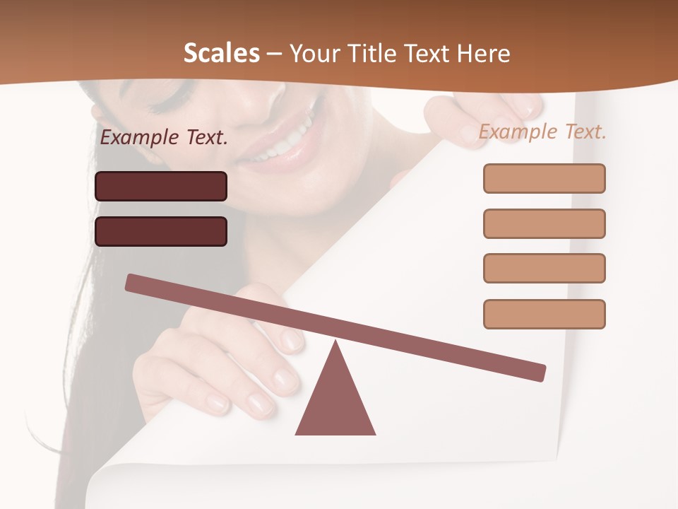 Girl Text White Background PowerPoint Template