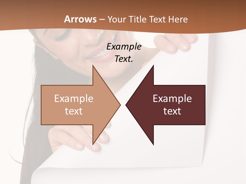 Girl Text White Background PowerPoint Template