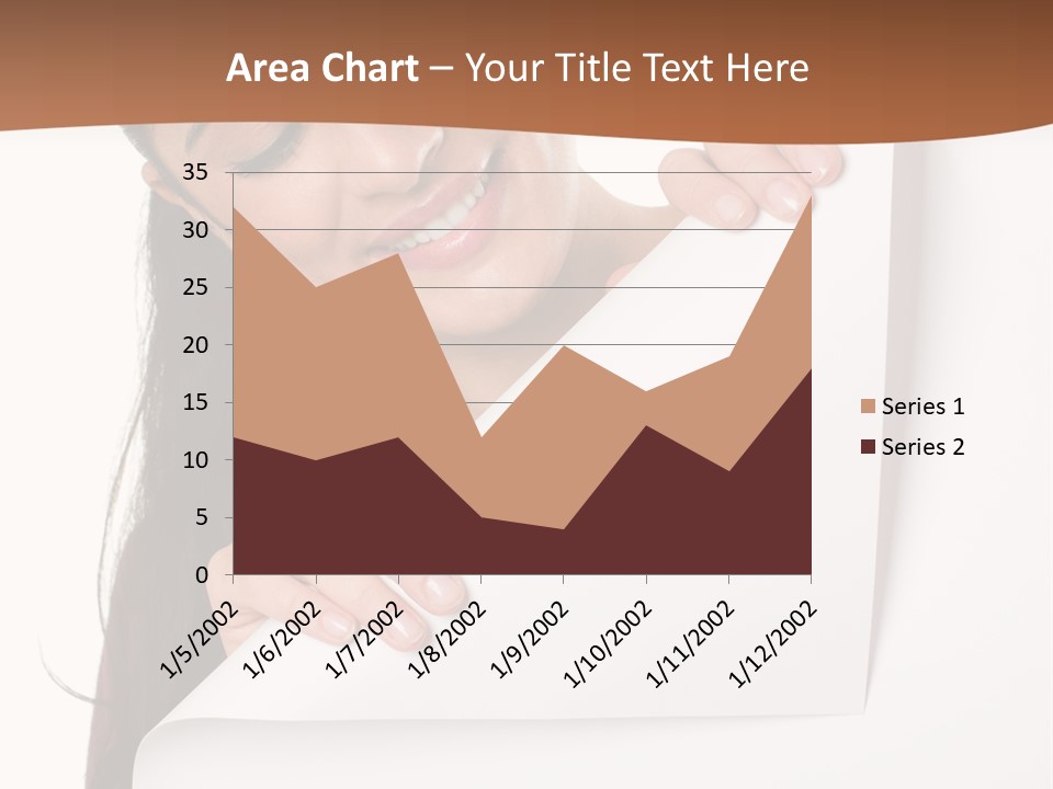 Girl Text White Background PowerPoint Template