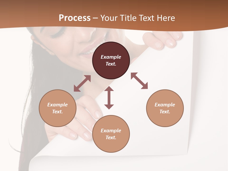 Girl Text White Background PowerPoint Template