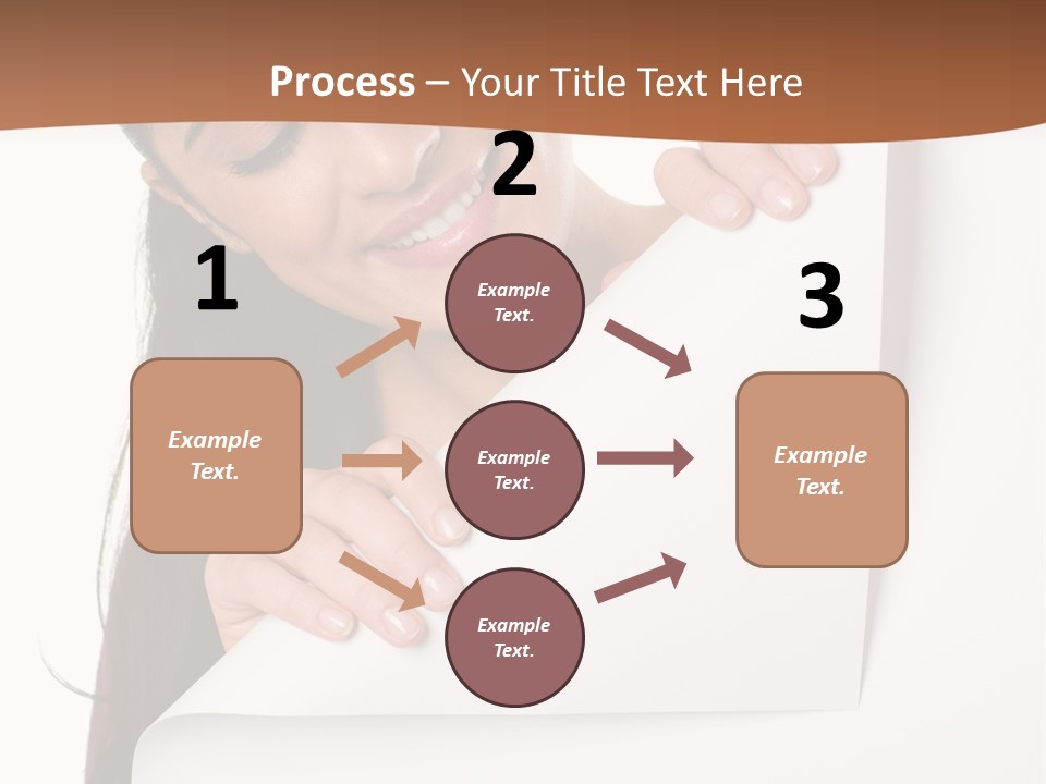 Girl Text White Background PowerPoint Template