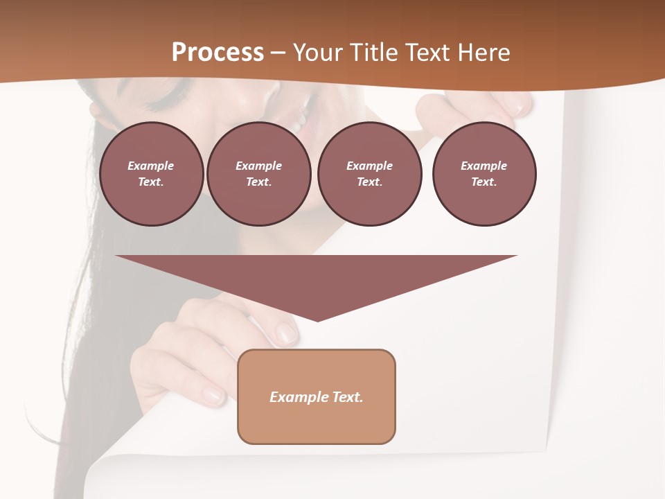 Girl Text White Background PowerPoint Template