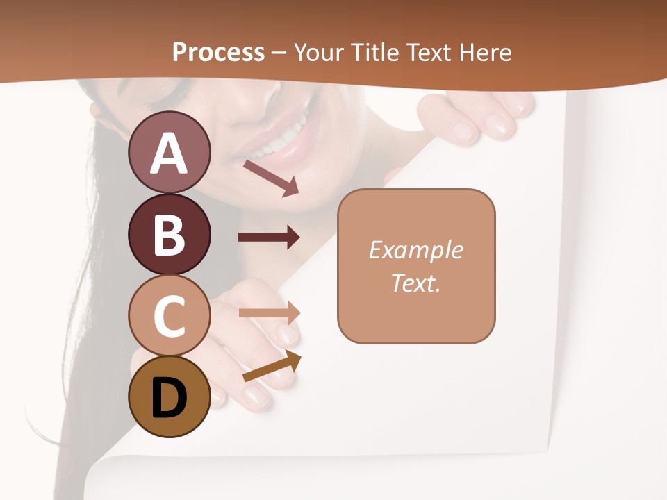 Girl Text White Background PowerPoint Template