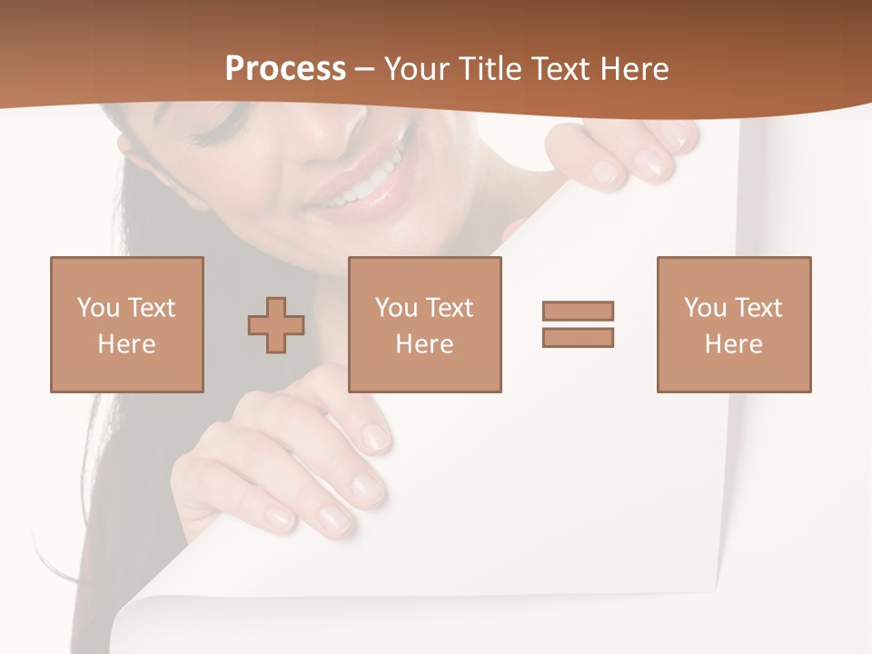 Girl Text White Background PowerPoint Template