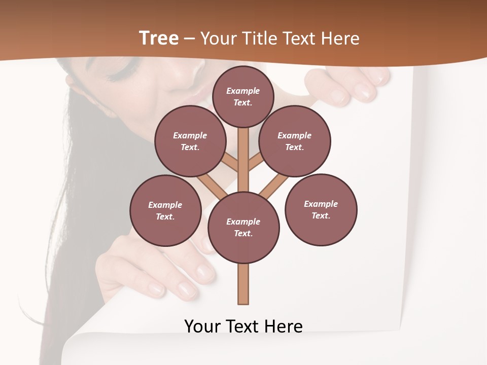 Girl Text White Background PowerPoint Template