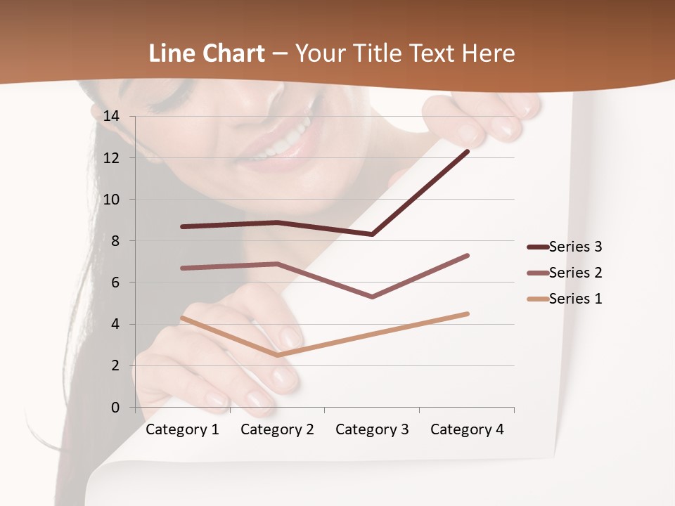 Girl Text White Background PowerPoint Template