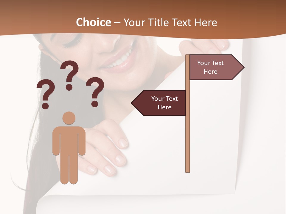 Girl Text White Background PowerPoint Template