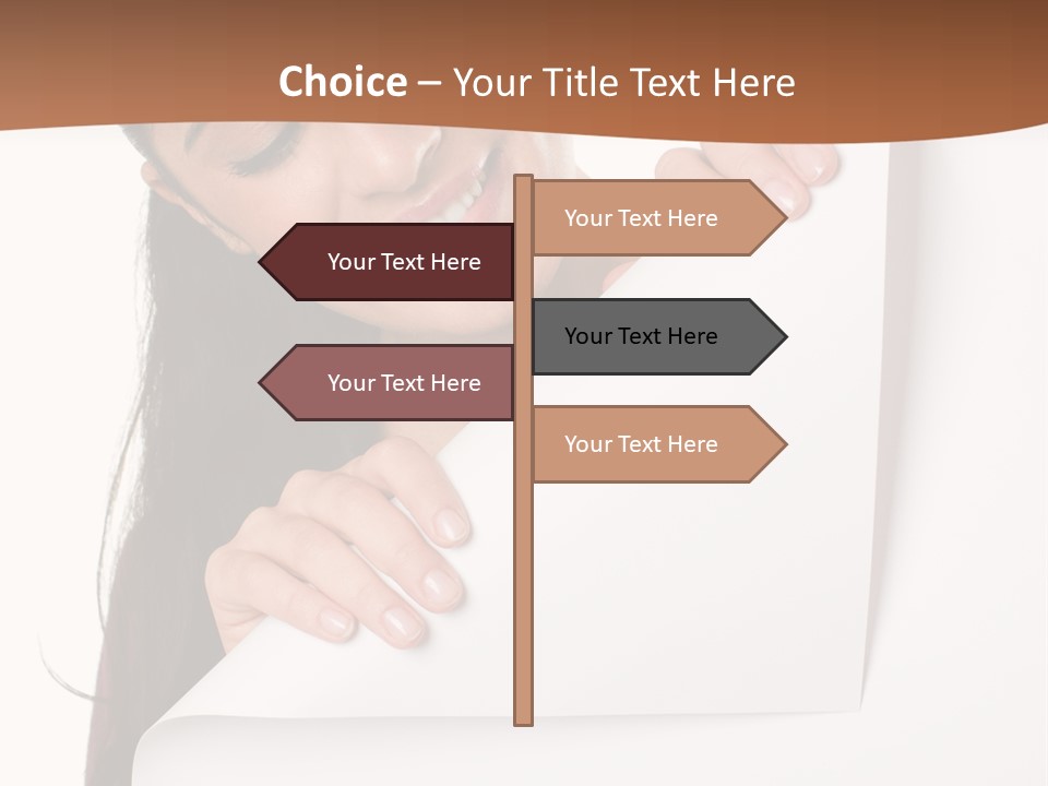 Girl Text White Background PowerPoint Template