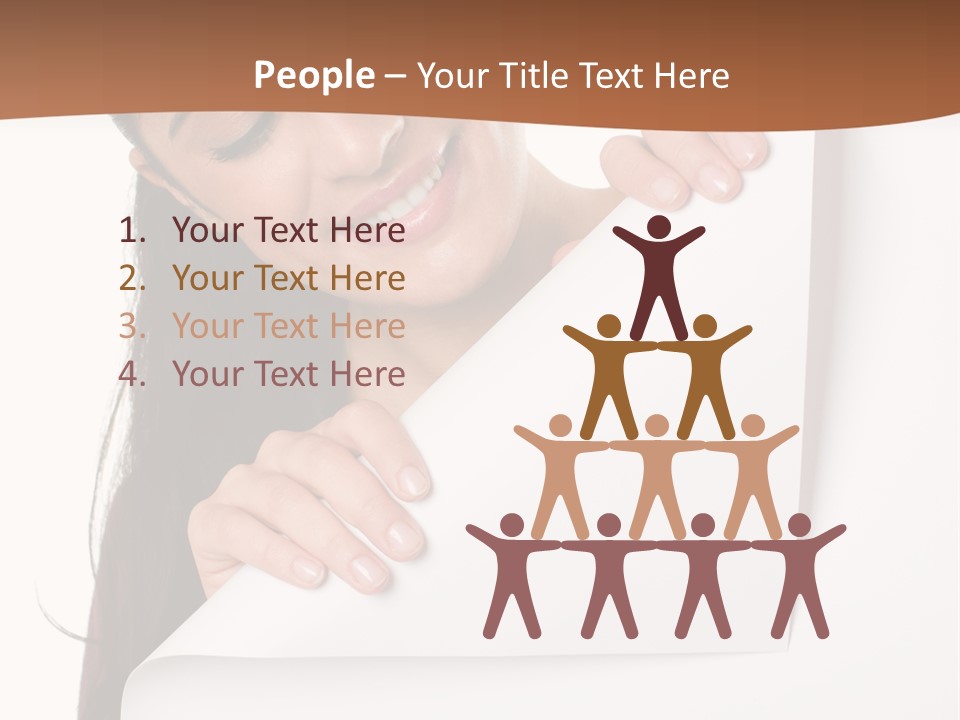 Girl Text White Background PowerPoint Template