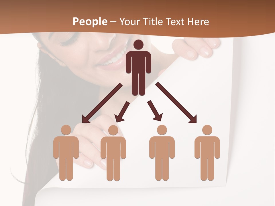 Girl Text White Background PowerPoint Template