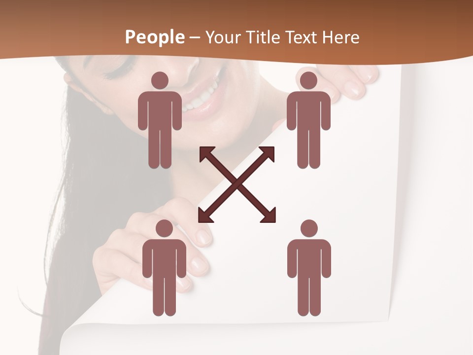 Girl Text White Background PowerPoint Template