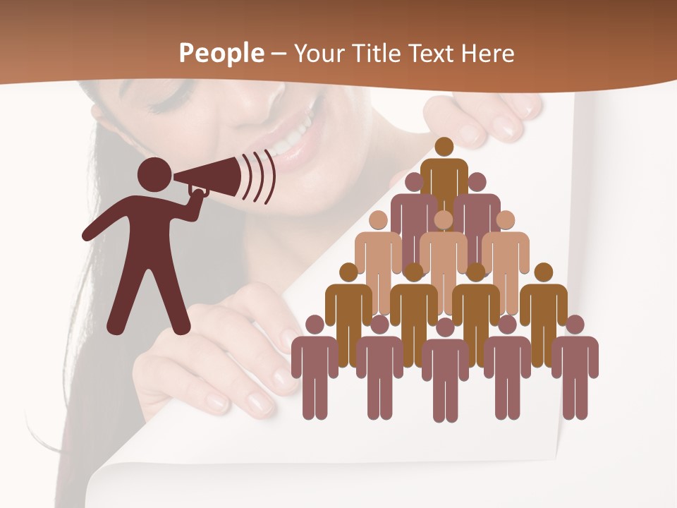 Girl Text White Background PowerPoint Template