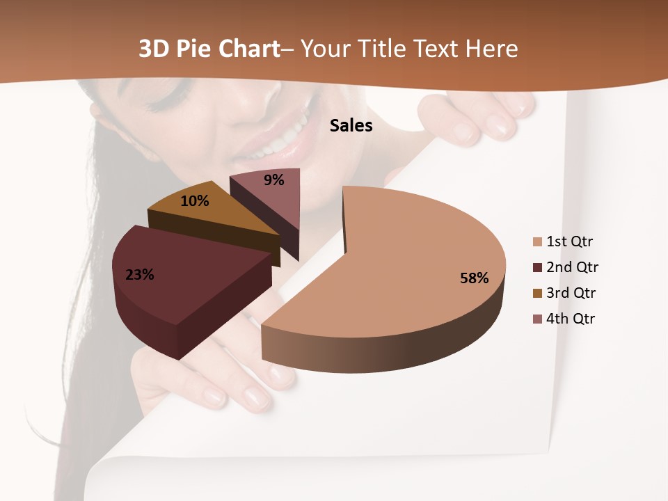 Girl Text White Background PowerPoint Template