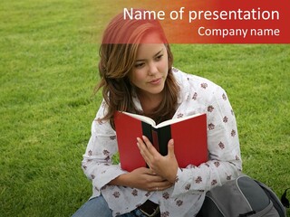 Studying Campus Teenager PowerPoint Template