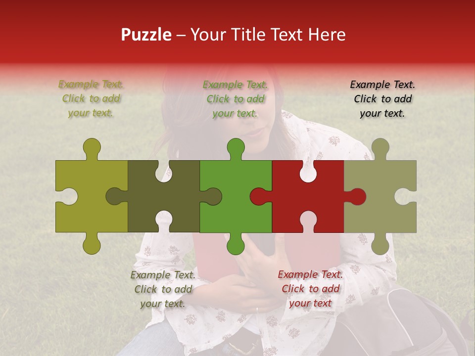 Studying Campus Teenager PowerPoint Template