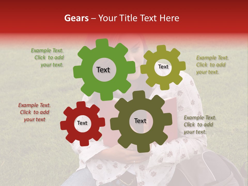 Studying Campus Teenager PowerPoint Template