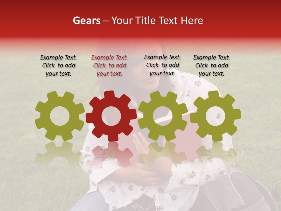 Studying Campus Teenager PowerPoint Template