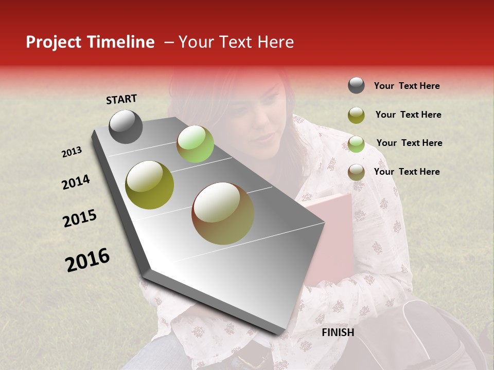 Studying Campus Teenager PowerPoint Template