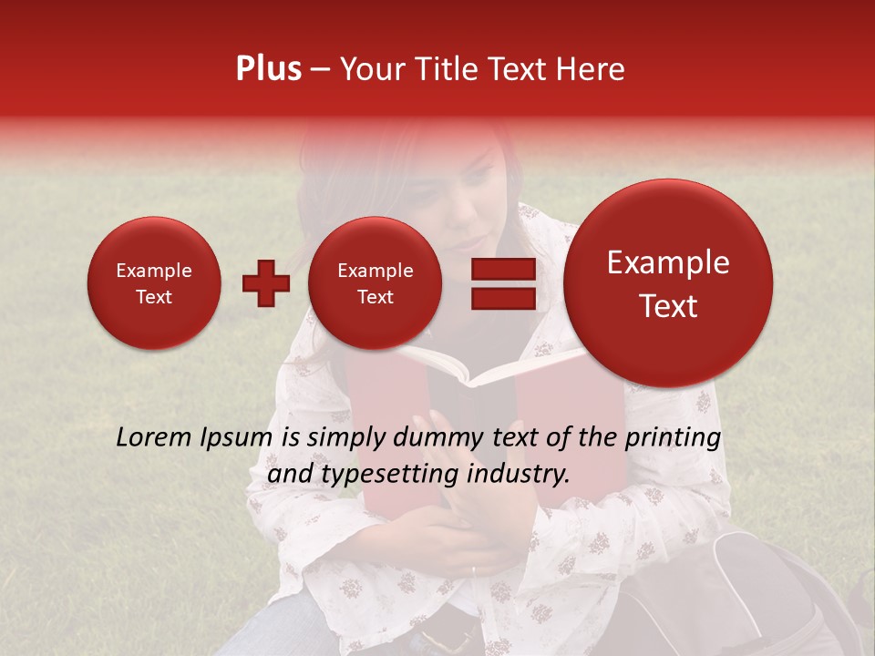 Studying Campus Teenager PowerPoint Template