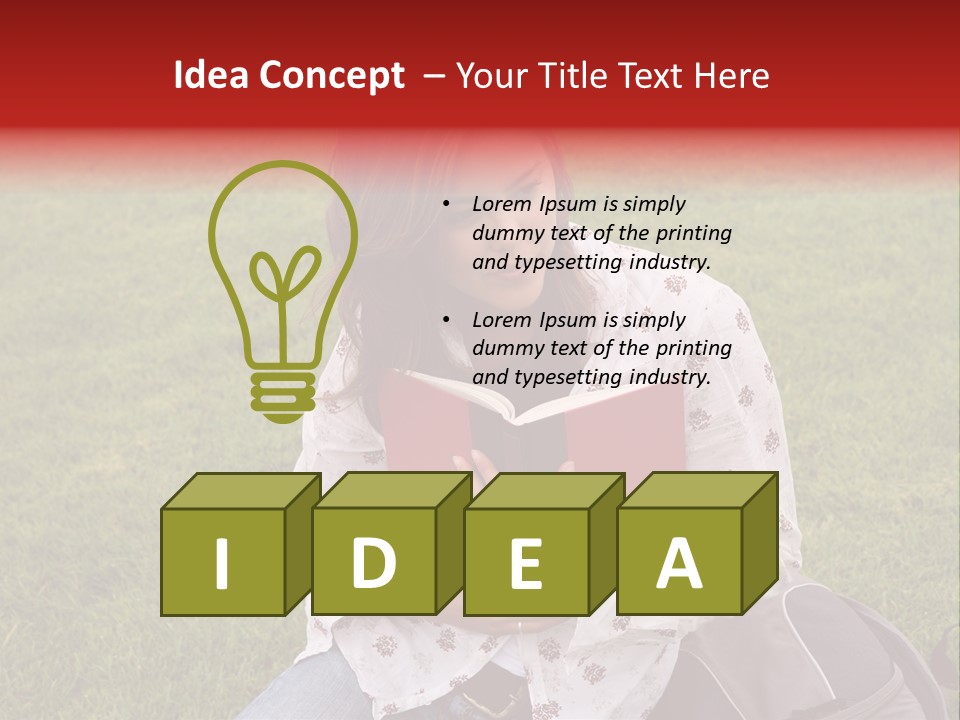 Studying Campus Teenager PowerPoint Template