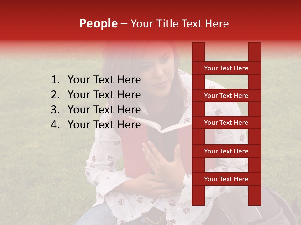 Studying Campus Teenager PowerPoint Template