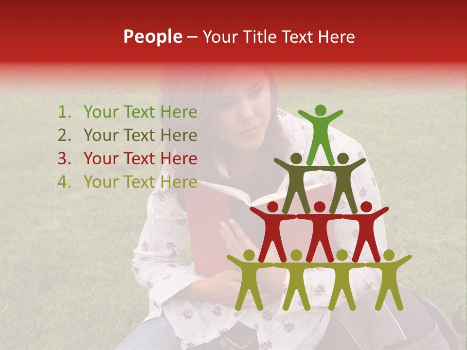 Studying Campus Teenager PowerPoint Template