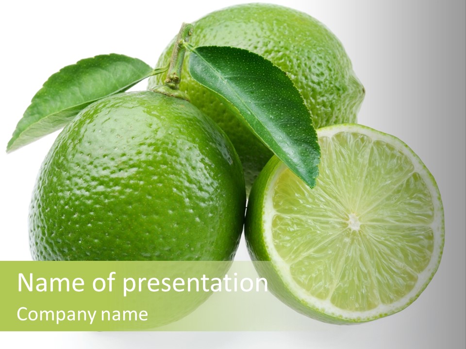 Close Up Lime Health PowerPoint Template