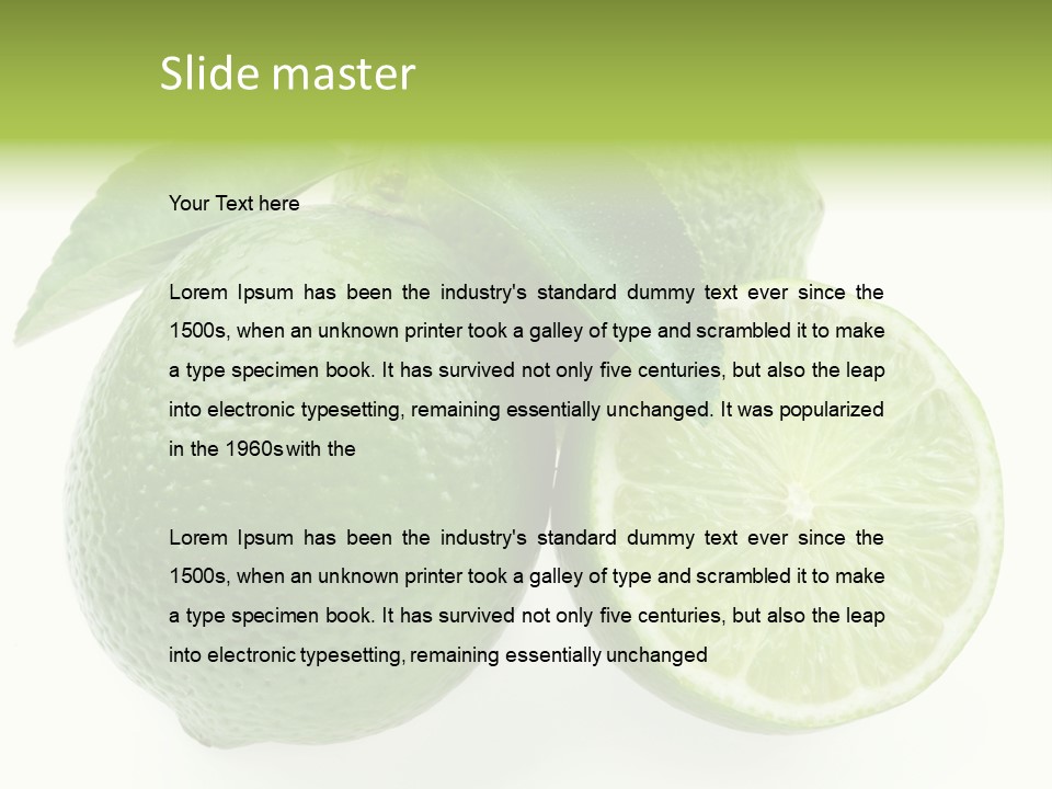 Close Up Lime Health PowerPoint Template
