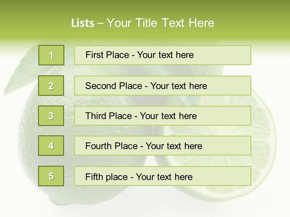 Close Up Lime Health PowerPoint Template
