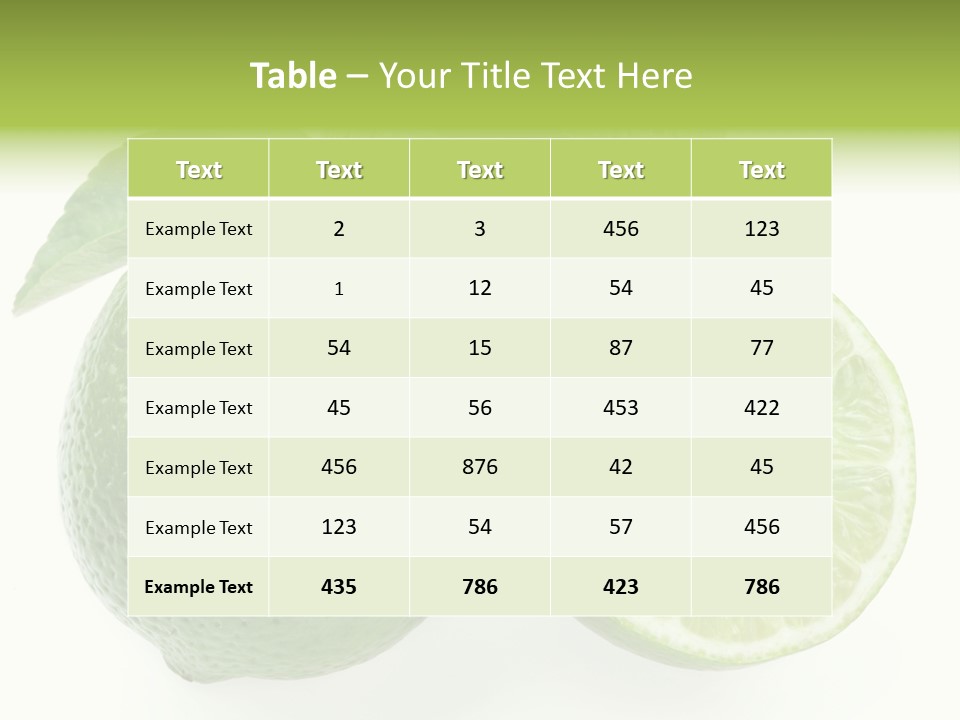 Close Up Lime Health PowerPoint Template