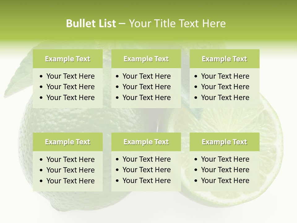 Close Up Lime Health PowerPoint Template