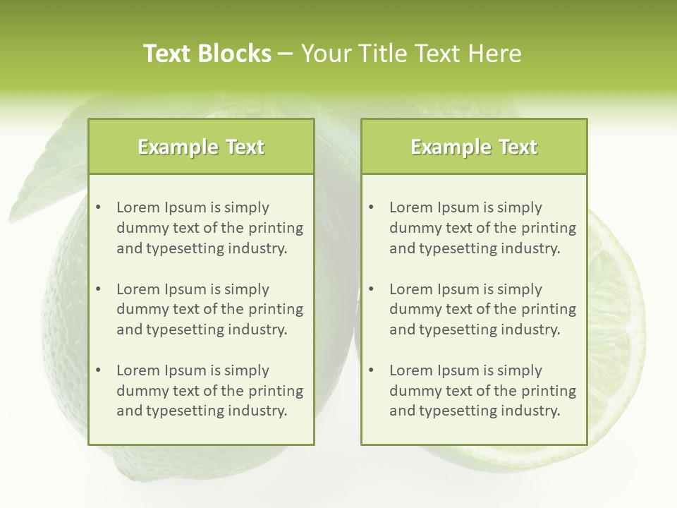 Close Up Lime Health PowerPoint Template