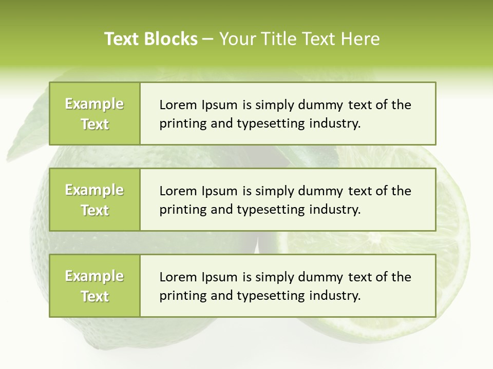Close Up Lime Health PowerPoint Template