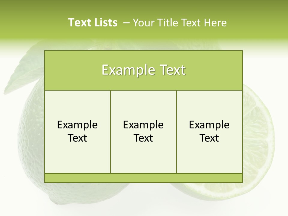 Close Up Lime Health PowerPoint Template