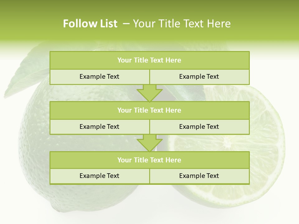 Close Up Lime Health PowerPoint Template