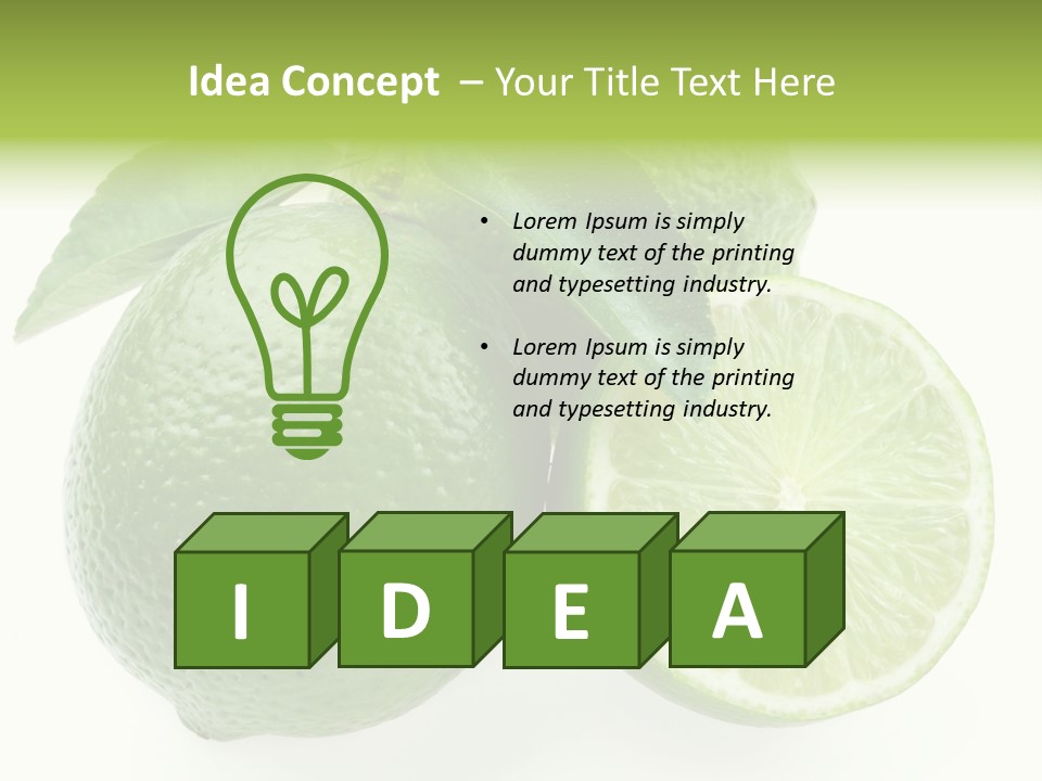 Close Up Lime Health PowerPoint Template