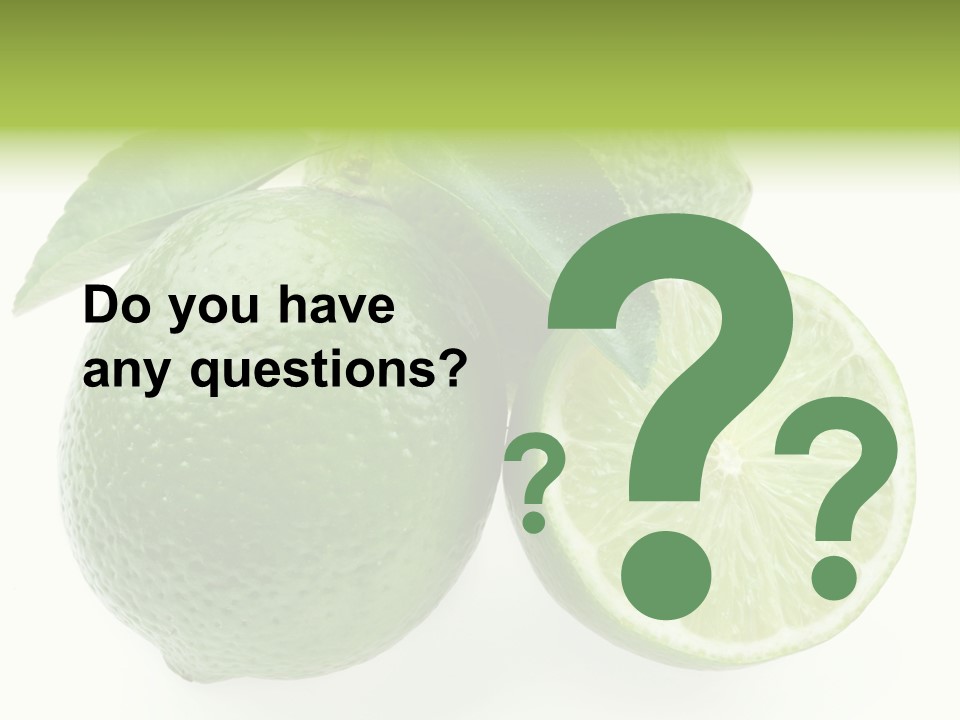 Close Up Lime Health PowerPoint Template