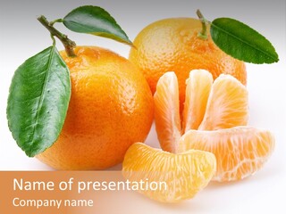 Tangerine Segment Showy PowerPoint Template