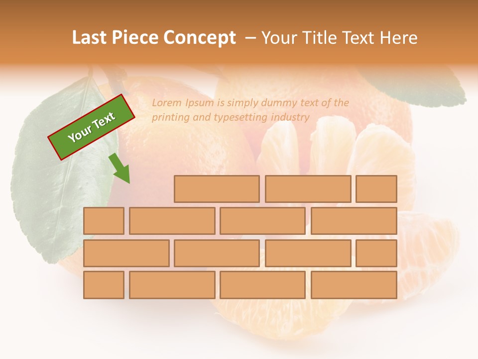 Tangerine Segment Showy PowerPoint Template