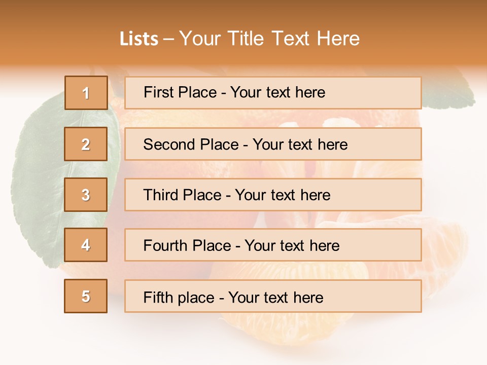 Tangerine Segment Showy PowerPoint Template
