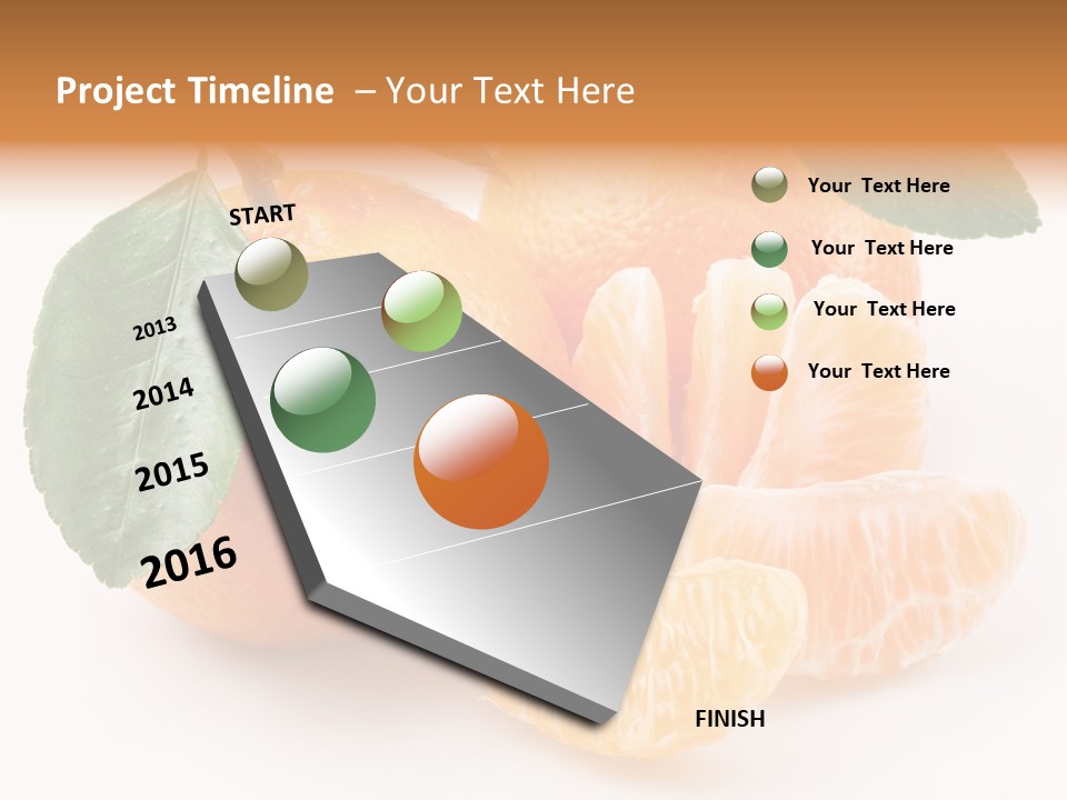Tangerine Segment Showy PowerPoint Template