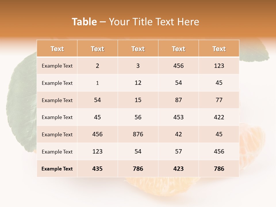 Tangerine Segment Showy PowerPoint Template